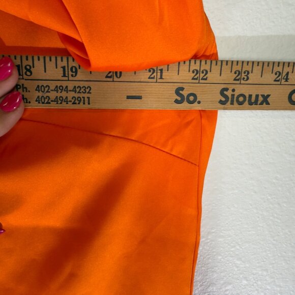 NWT Talbots Women’s Large Satin Blend Orange Pull-on Blouse Top Business - Picture 7 of 16